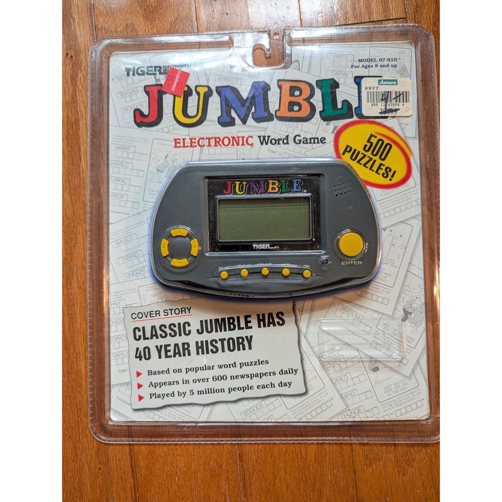 1998 Tiger Electronics Jumble Electronic Word Game Vintage Handheld 07-010 NIP